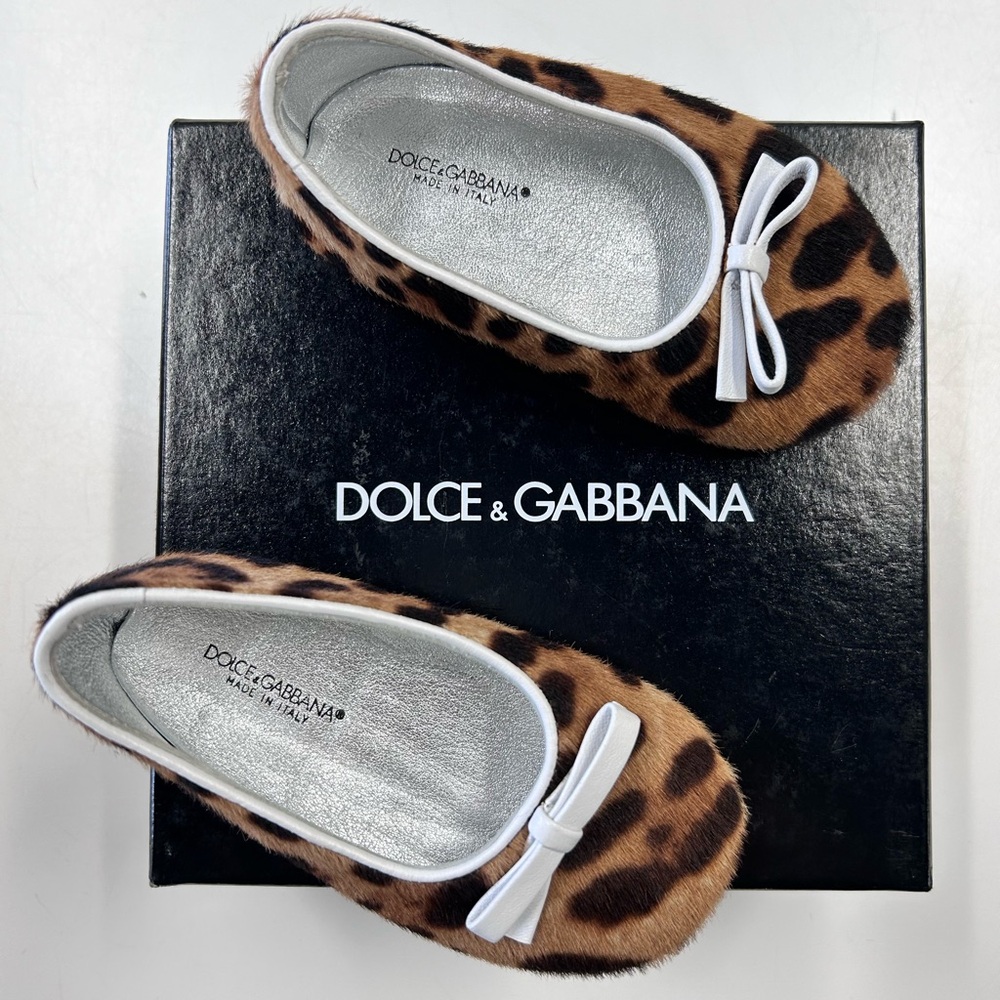Dolce & Gabbana Leopard Print Baby Shoes